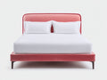 Camas dobles tapizadas 210x170x115 cm - Rosa - Cabecero curvo y diseño moderno