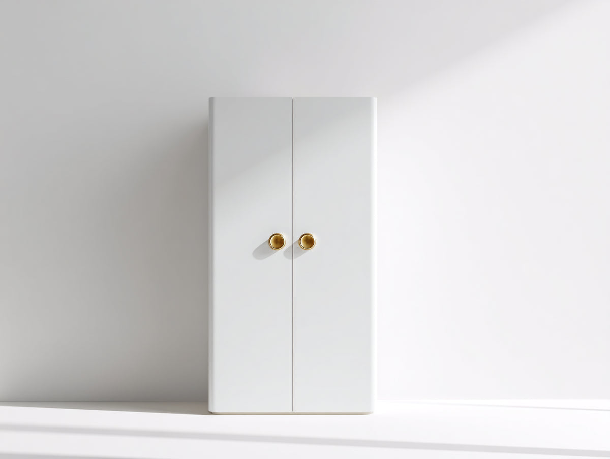 Armarios de madera 80x40x160 cm - Blanco - 2 puertas y diseño moderno